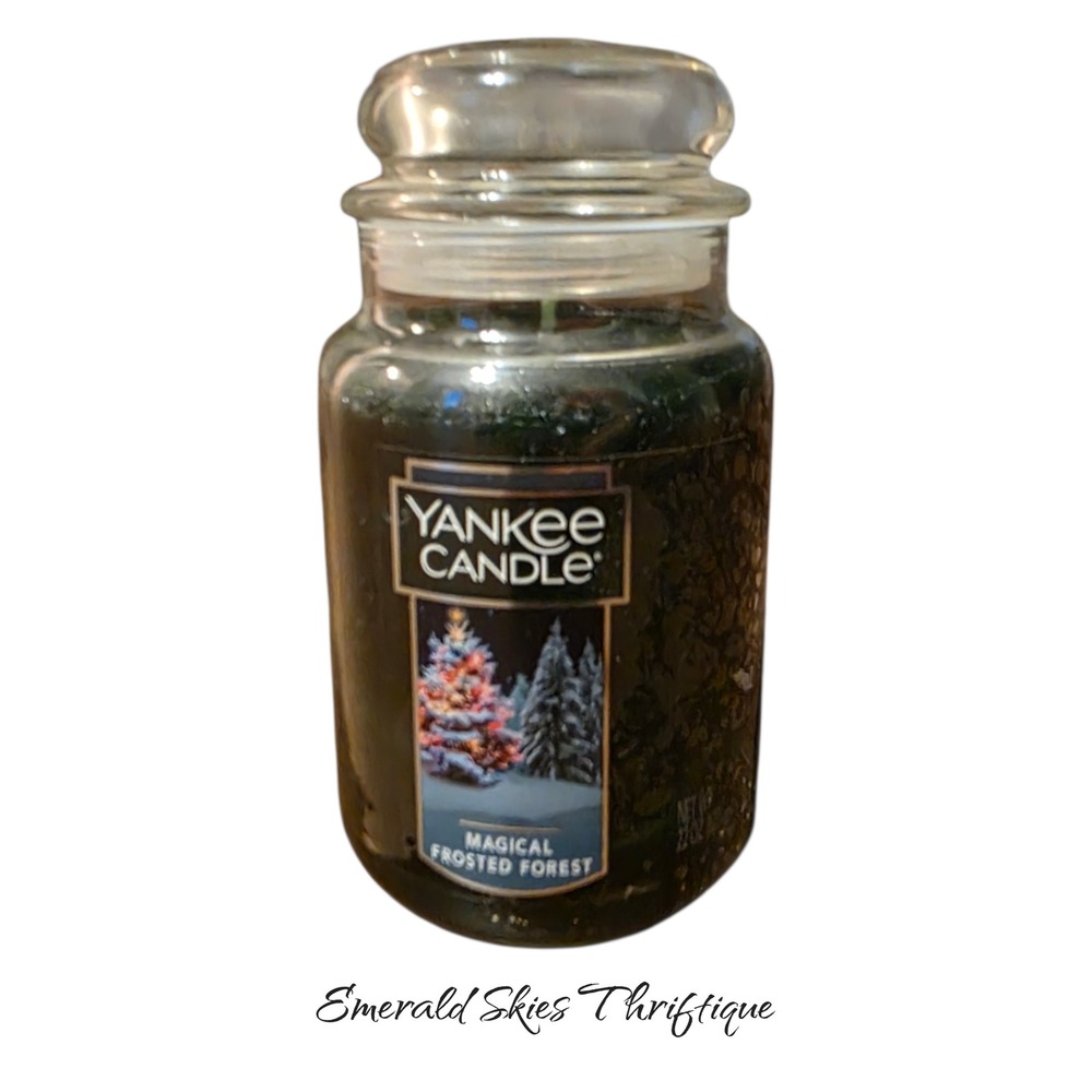 Yankee Candle "Magical Frosted Forest" Jar Candle 22 oz Large Holiday free ship